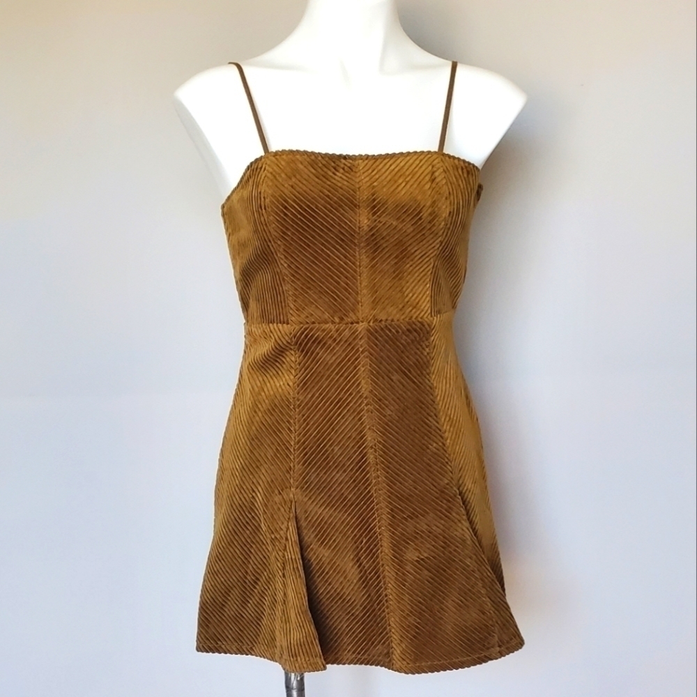 Urban Outfitters Corduroy Corset Lace-up Babydoll Jumper